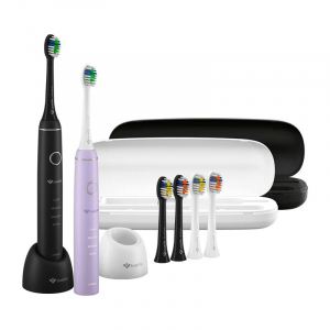 TrueLife Compact Duo elektromos fogkefe 2db fekete &eacute;s lila
