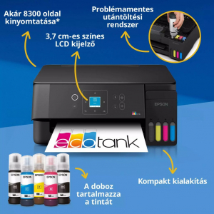 Epson EcoTank L3361 t&ouml;bbfunkci&oacute;s nyomtat&oacute; fekete (C11CL63419)