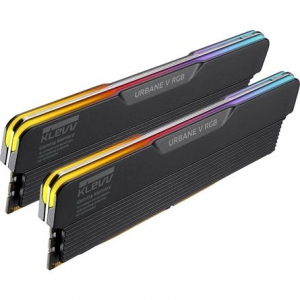 32GB 6400MT/S DDR5 RAM Klevv URBANE V RGB CL30 (2x16GB) fekete (KD5AGUA80-64B300V)