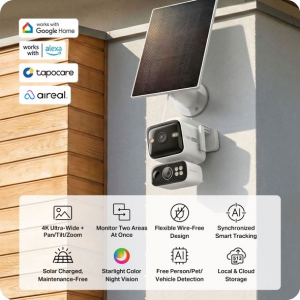 TP-Link napelemes, dupla lencs&eacute;s biztons&aacute;gi kamerak&eacute;szlet (TAPO C675D KIT)