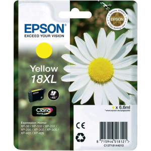 Epson T18144010 sárga tintapatron 6,6ml, 18XL