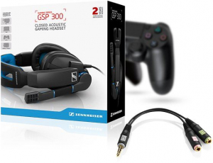 EPOS-SENNHEISER GSP 300 Gamer Mikrofonos fejhallgató fekete-kék (507079 /1000238)
