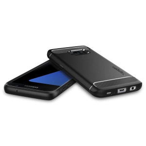 Spigen Rugged Armor Galaxy S7 hátlap tok fekete (555CS20007)