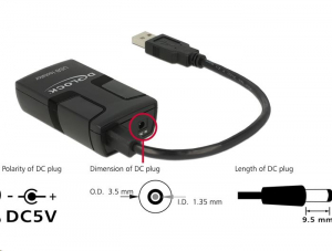 Delock 62588 USB leválasztó 5 KV szigeteléssel 0.15m fekete