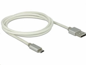 Delock 83916 USB-A apa > USB micro-B apa kábel 1m fehér