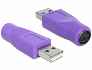 Delock 65461 PS/2 -> USB A  adapter lila