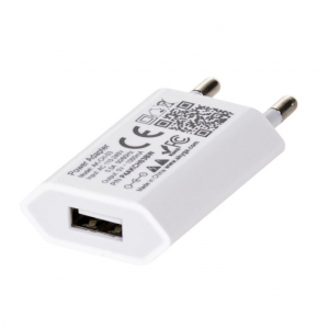 Akyga USB-s hálózati töltő adapter USB 5V/1A fehér  (AK-CH-03WH)