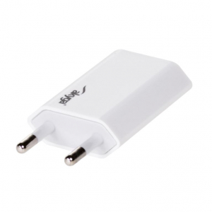 Akyga USB-s hálózati töltő adapter USB 5V/1A fehér  (AK-CH-03WH)