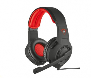 Trust GXT310 Gamer mikrofonos fejhallgató fekete-piros (21187)