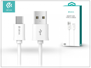 Devia Smart USB - USB Type-C 2.0 adat- és töltőkábel 1m fehér (ST993405)