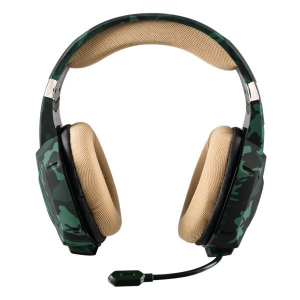 Trust GXT322C Gamer mikrofonos fejhallgató camouflage zöld (20865)