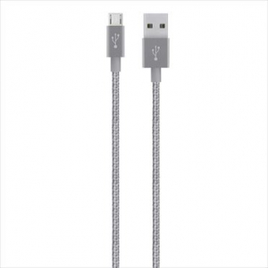 Belkin MIXIT Metallic Micro-USB - USB adat/töltőkábel 1.2m szürke  (F2CU021bt04-GRY)