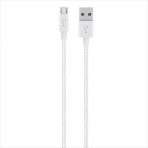 Belkin MIXIT Metallic Micro-USB - USB adat/töltőkábel 1.2m fehér  (F2CU021bt04-WHT)