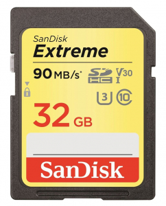 32GB SDHC Sandisk Extreme CL10 (SDSDXVE-032G / 173355)