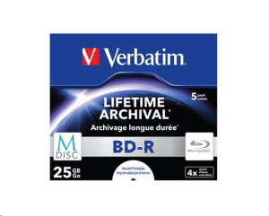 Verbatim M-Disc BD-R 25GB 4x Blu-Ray lemez nyomtatható 1 darab (43823)