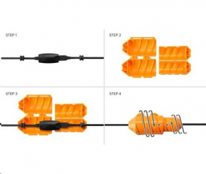 Tether Tools JerkStopper Extension Lock - Hi Visibiliy kábel védő narancssárga (JS026ORG)