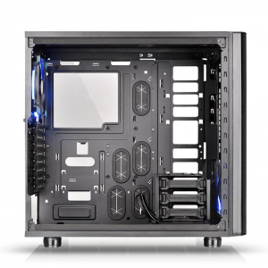 Thermaltake View 31 TG Tempered Glass táp nélküli ablakos ház fekete (CA-1H8-00M1WN-00)