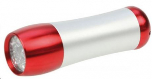 Dörr Torpedo zseblámpa 9 LED-del, piros (D980370-C)