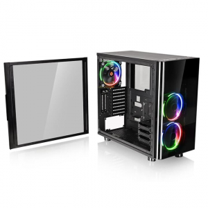 Thermaltake View 31 TG RGB Tempered Glass táp nélküli ablakos ház fekete (CA-1H8-00M1WN-01)