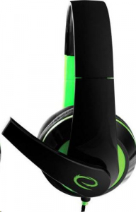 Esperanza CONDOR mikrofonos sztereó gamer fejhallgató fekete-zöld (EGH300G)