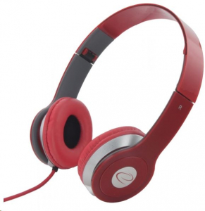 Esperanza TECHNO sztereó fejhallgató piros (EH145R)