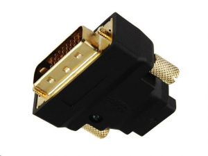 KáCsa AA-704G Aranyozott HDMI aljzat - DVI (D) dugó adapter. Full HD (1080p) átvitel