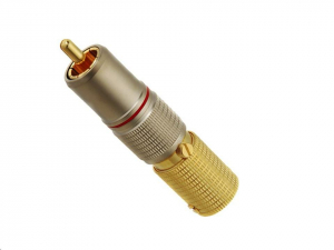 KáCsa RP-70GT-11 RCA dugó, alumínium, arany, teflon, 11 mm /db