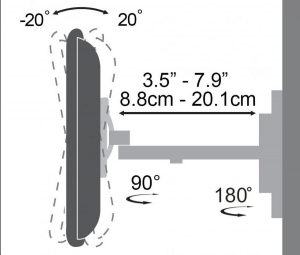 Sbox LCD-441 23"-55" dönthető karos fali konzol