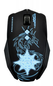 Dragon War ELE-G7 CHAOS Gaming Blue-Sensor egér fekete USB