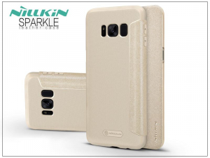 Nillkin Sparkle Samsung G955F Galaxy S8 Plus oldalra ny&iacute;l&oacute; flipes tok aranysz&iacute;nű (NL138582)