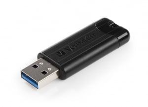 Pen Drive 128GB Verbatim PinStripe USB 3.0 fekete (49319)