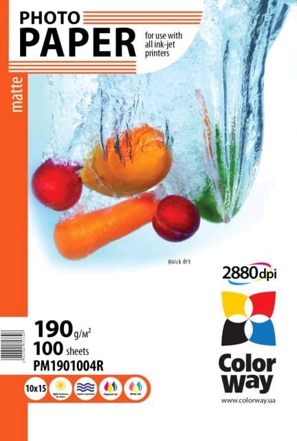 ColorWay CW-PM1901004R fotópapír 10x15cm/100db matt