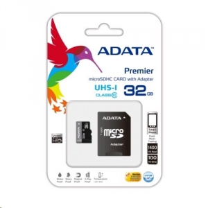 32GB microSDHC ADATA CL10 + adapter (AUSDH32GUICL10-RA1)