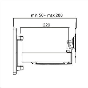 Roline LCD TV/Monitor fali tartó 1 karos 10-40" 25kg fekete  (17.03.0007)