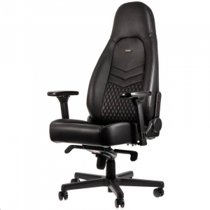 noblechairs ICON gaming szék Valódi bőr Fekete (NBL-ICN-RL-BLA)