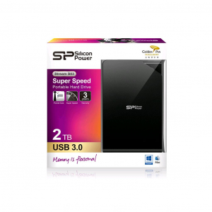 2TB 2.5" Silicon Power Stream S03 USB 3.0 külső winchester fekete (SP020TBPHDS03S3K)