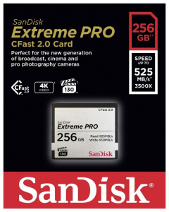 256GB Compact Flash Sandisk CFast 2.0 Extreme Pro (SDCFSP-256G-G46D / 173445)