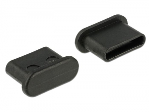 Delock 64014 USB Type-C kimenethez porvédő 10 darab fekete