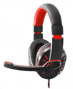 Esperanza EGH330R CROW Gamer mikrofonos fejhallgató fekete-piros