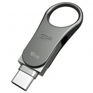 Pen Drive 16GB Silicon Power Mobile C80 USB-TypeC - USB 3.0 titán (SP016GBUC3C80V1S)