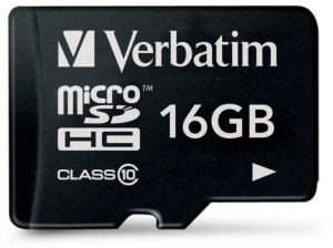 16GB microSDHC Verbatim CL10 memóriakártya + adapter (44082)