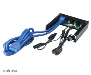 Akasa AK-FC-06U3BK előlapi ventilátor szabályozó