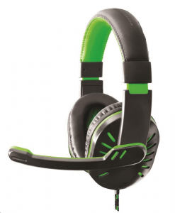 Esperanza EGH330G CROW Gamer mikrofonos fejhallgató fekete-zöld