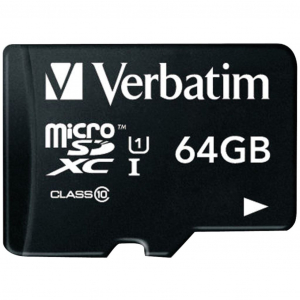 64GB microSDXC memóriakártya Verbatim + adapter (Class 10) (44084)