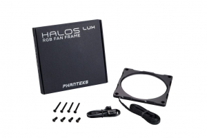 Phanteks Halos Lux RGB ventilátor keret 14cm (PH-FF140RGBA_BK01)