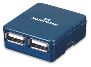 Manhattan USB 2.0 Hub 4 portos kék (160605)