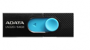 Pen Drive 64GB ADATA UV220 USB 2.0 Black/Blue (AUV220-64G-RBKBL)