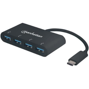 USB elosztó UB 4 port USB 3.1 MANHATTAN "SuperSpeed USB 3.1 Type-C Hub"  fekete