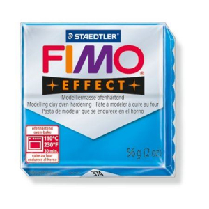 FIMO "Effect" gyurma 56g égethető áttetsző kék (8020-374)