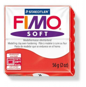 FIMO "Soft" gyurma 56g égethető indián piros (8020-24)